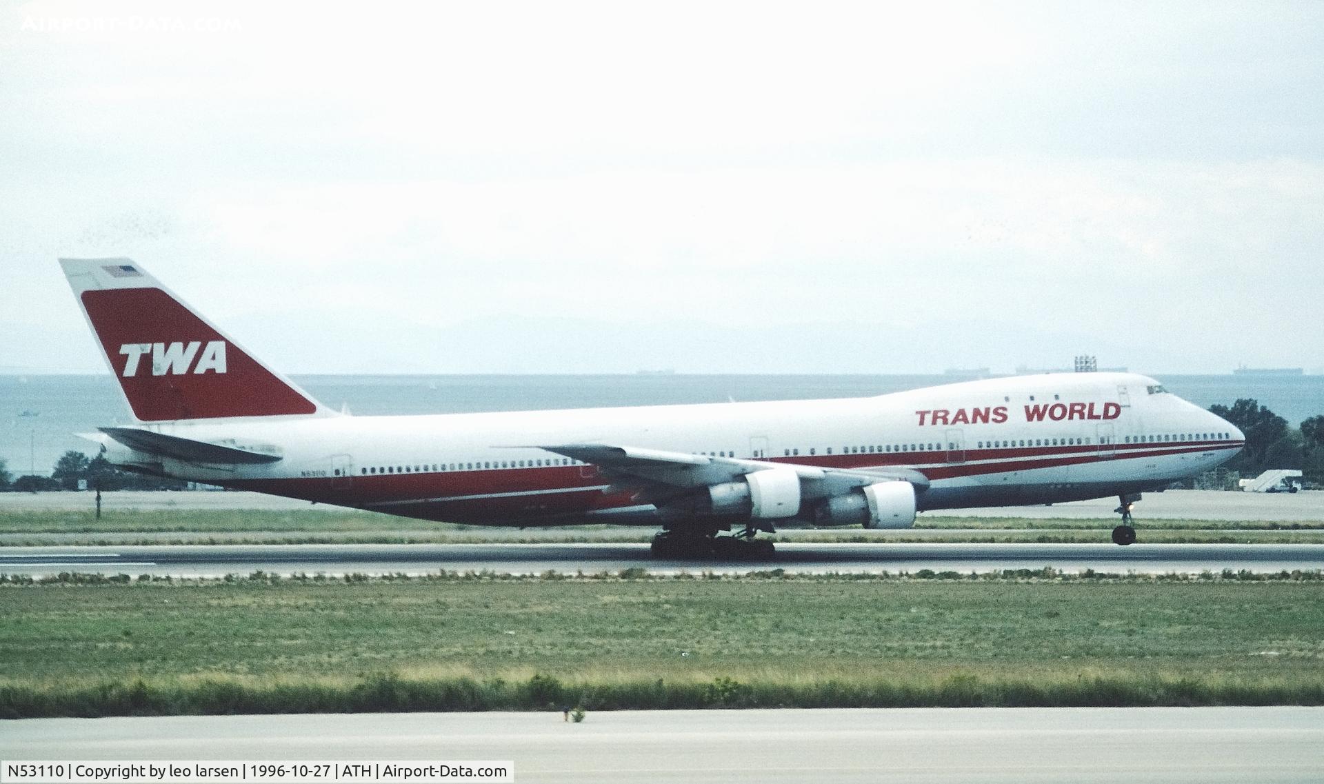 N53110, 1970 Boeing 747-131 C/N 19676, Athens 27.10.1996