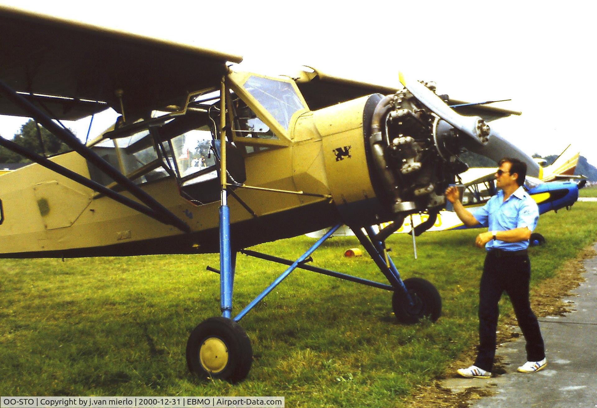 OO-STO, 1945 Morane-Saulnier MS-505 Criquet C/N 269, Airshow Moorsele, Belgium