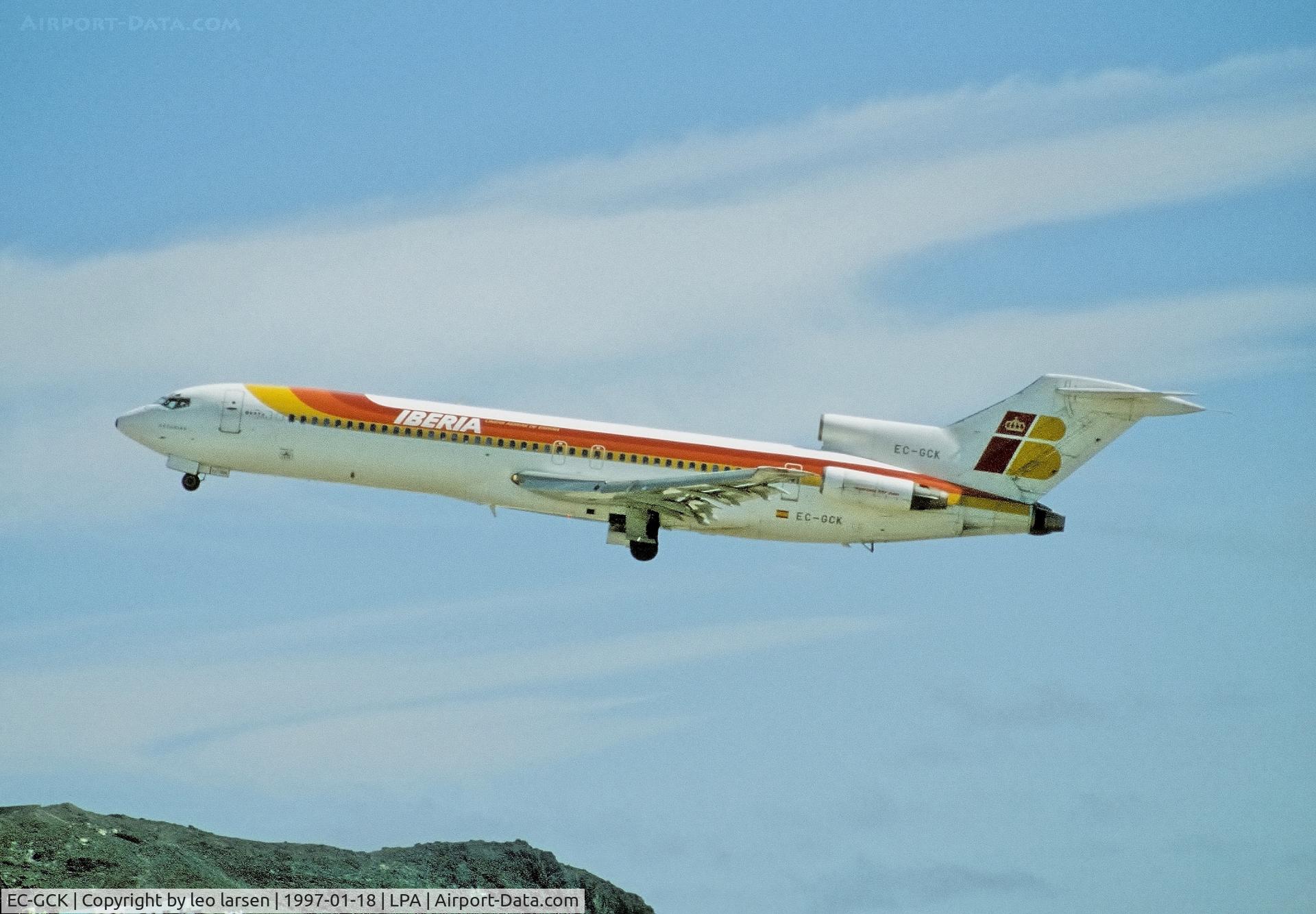 EC-GCK, 1972 Boeing 727-256 C/N 20603, Las Palmas 18.1.1997