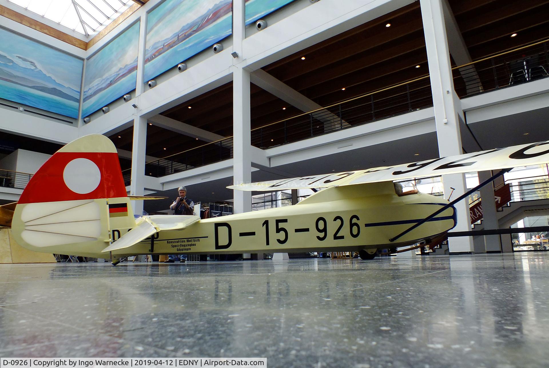 D-0926, 1937 Goppingen Gö 1 Wolf C/N 138, Schempp-Hirth Göppingen Gö 1 Wolf at the AERO 2019, Friedrichshafen