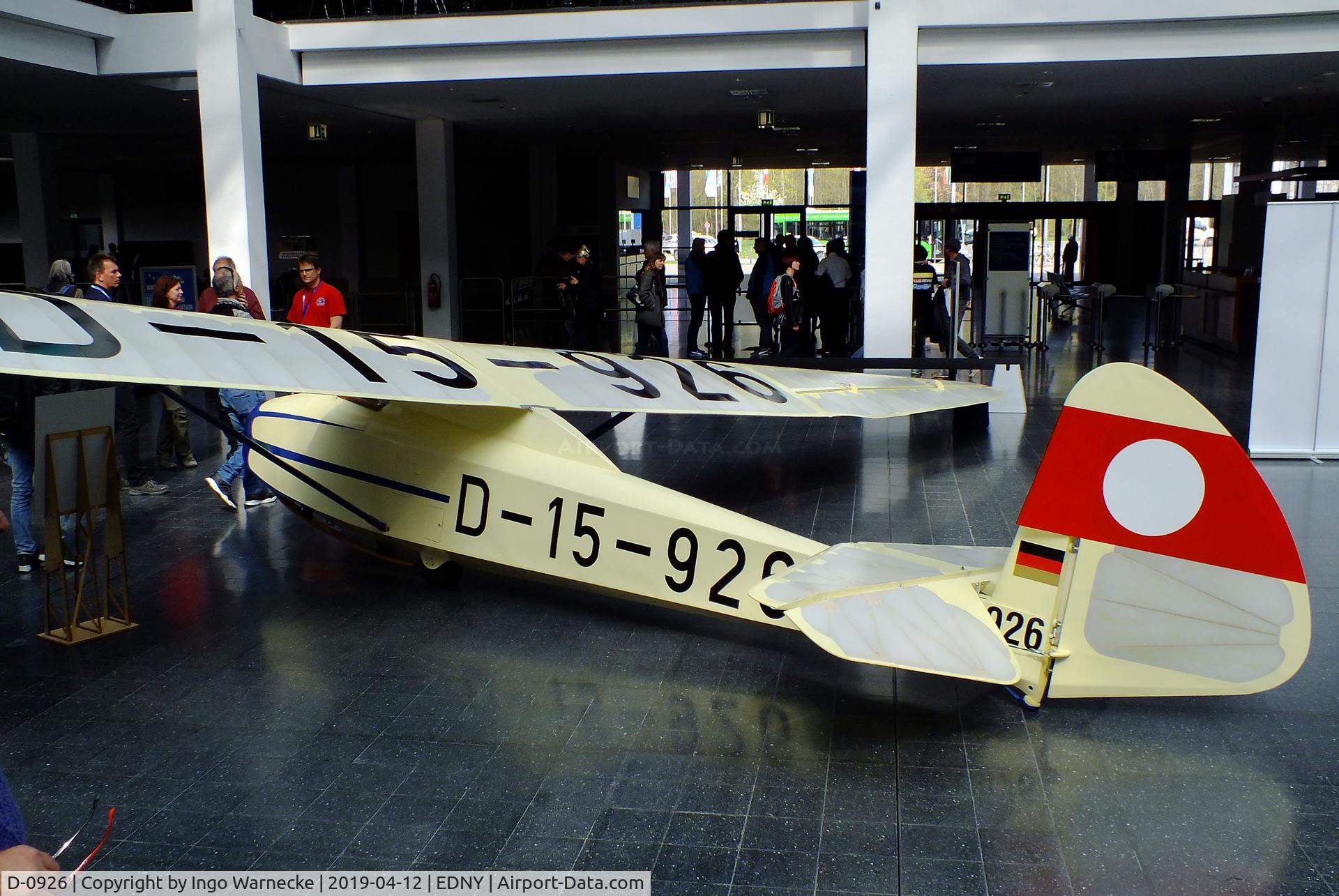 D-0926, 1937 Goppingen Gö 1 Wolf C/N 138, Schempp-Hirth Göppingen Gö 1 Wolf at the AERO 2019, Friedrichshafen