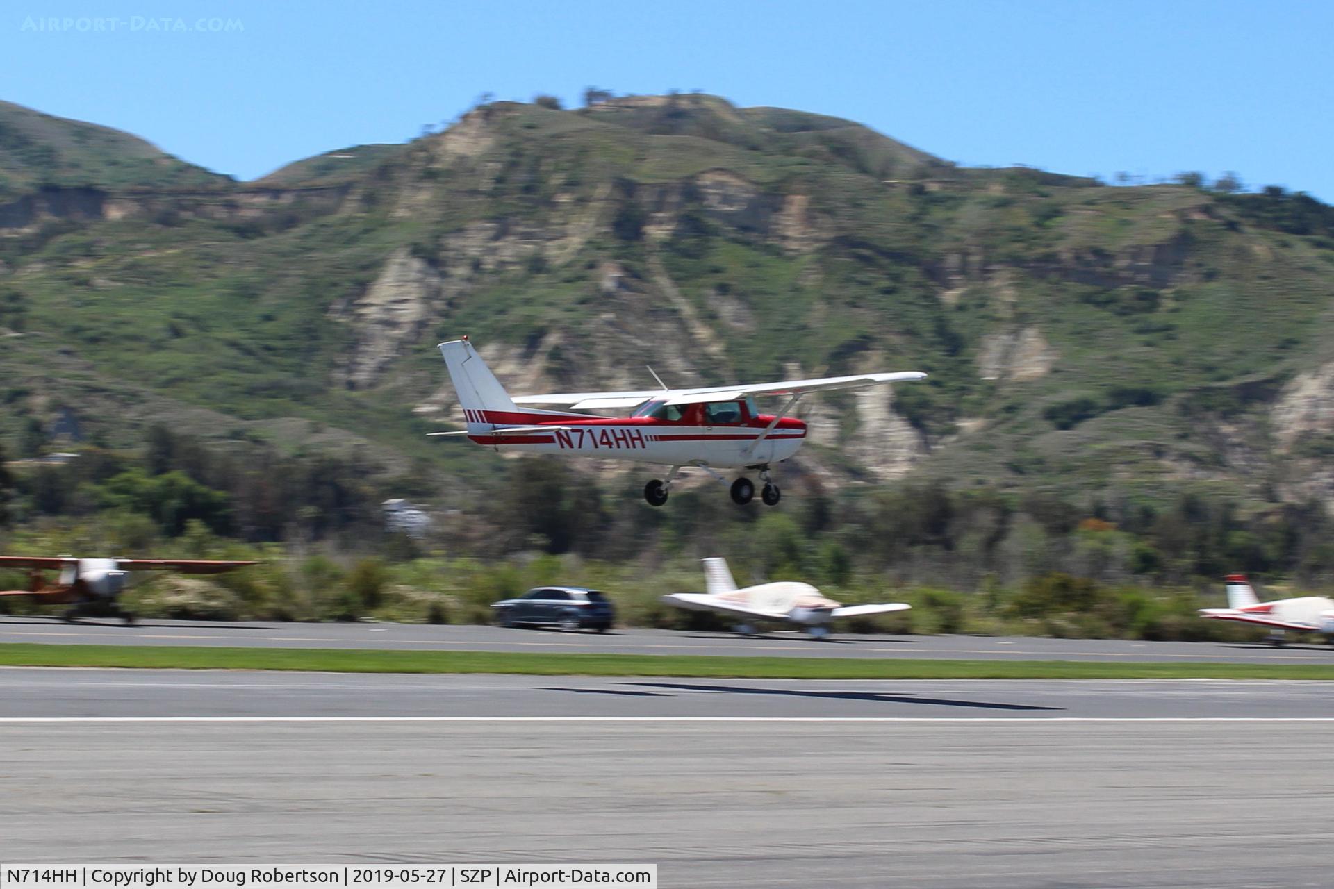 N714HH, 1977 Cessna 150M C/N 15079185, 1977 Cessna 150M, Continental O-200 100 Hp, another takeoff climb Rwy 22