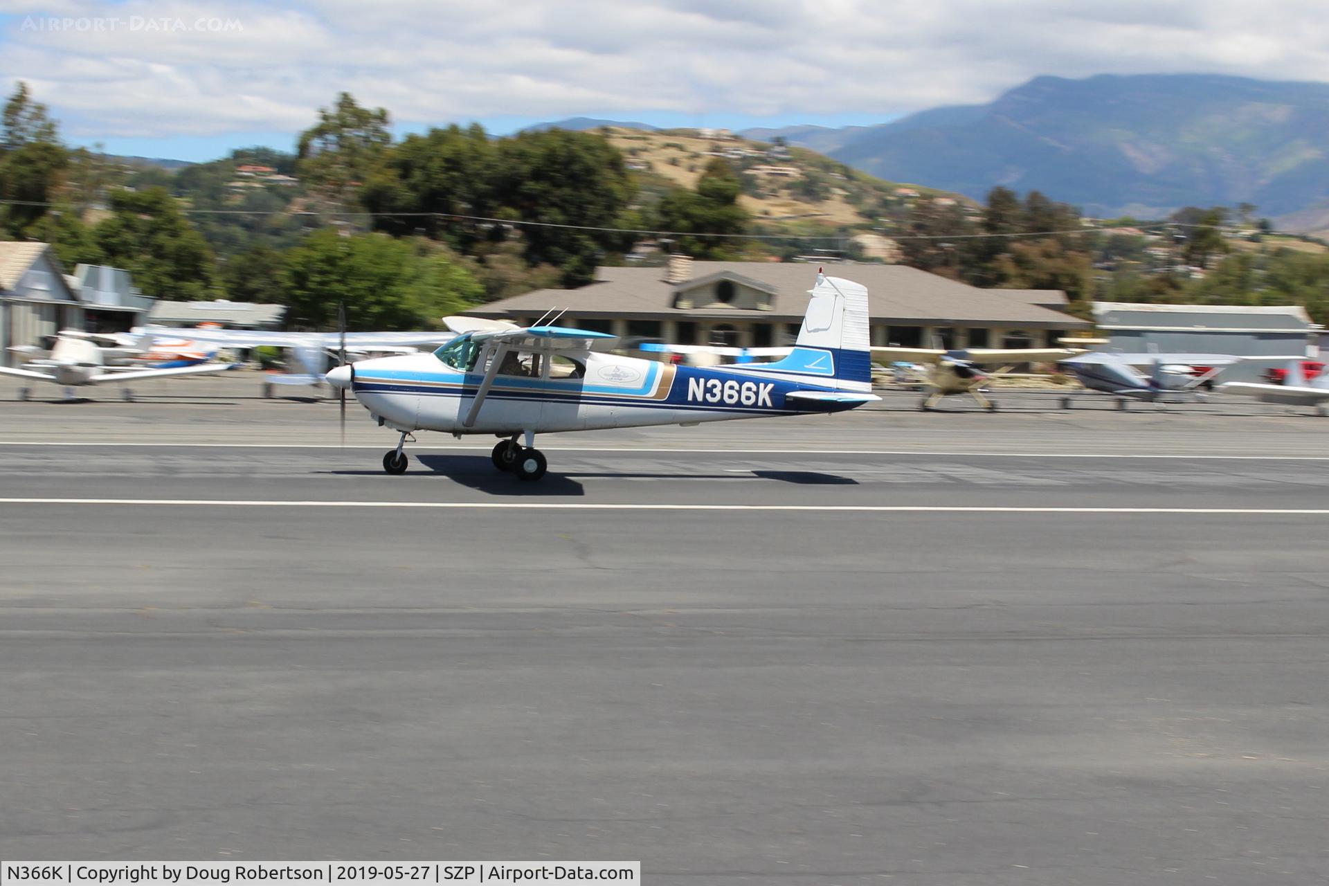 N366K, 1957 Cessna 182A Skylane C/N 34529, 1957 Cessna 182A SKYLANE, Continental O-470-S 230 Hp, takeoff roll Rwy 22