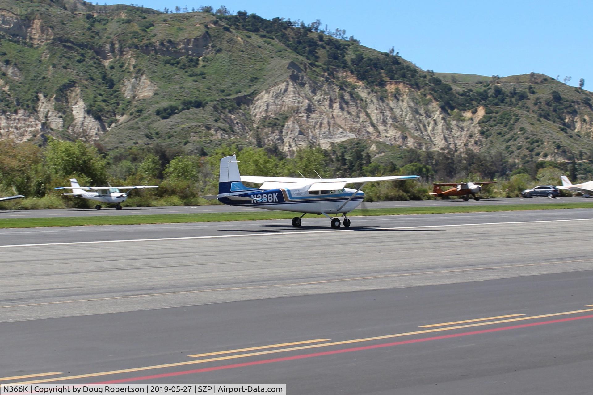 N366K, 1957 Cessna 182A Skylane C/N 34529, 1957 Cessna 182A SKYLANE, Continental O-470-S 230 Hp, landing roll Rwy 22