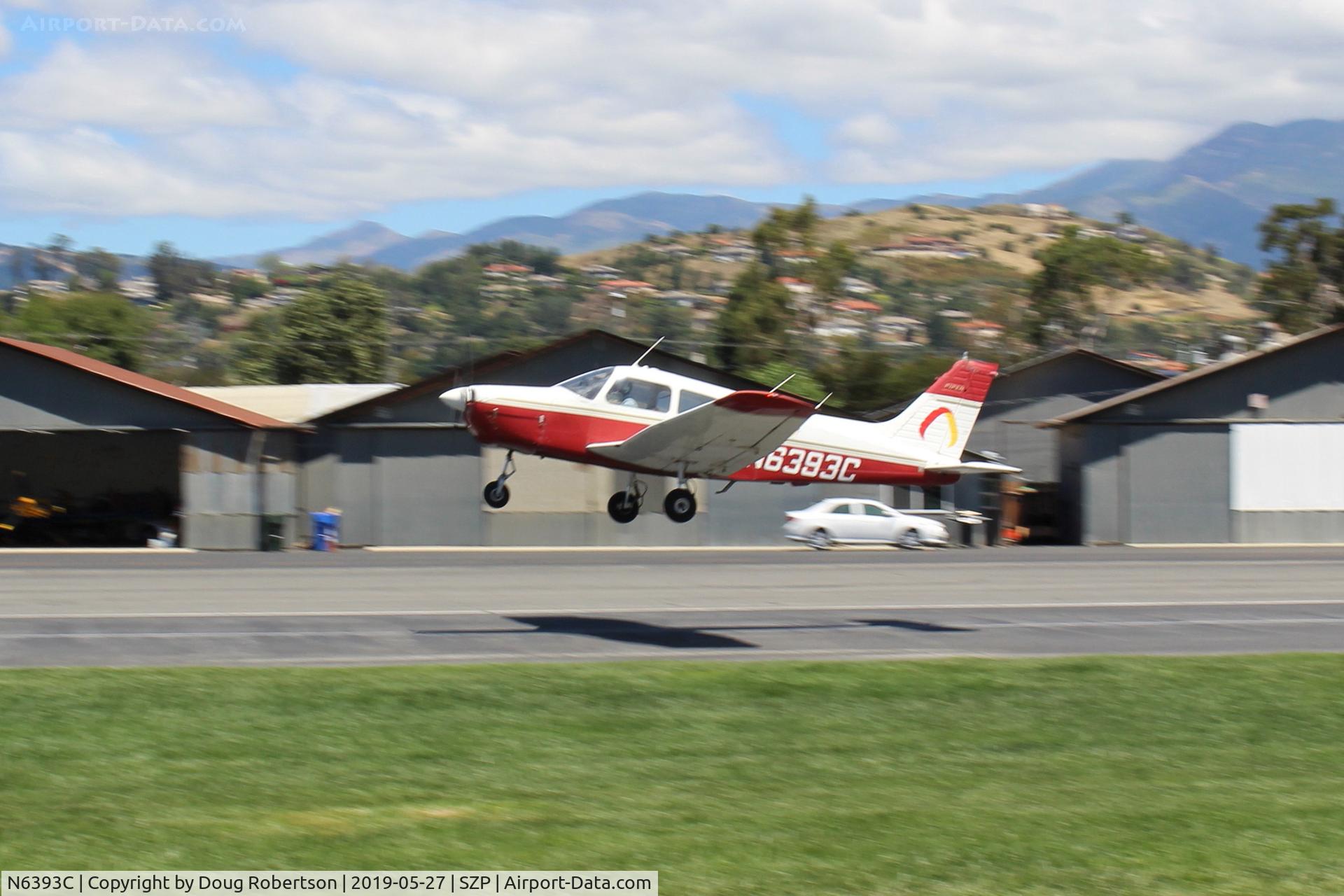 N6393C, 1978 Piper PA-28-161 Cherokee Warrior II C/N 28-7816419, 1978 Piper PA-28-161 WARRIOR II, Lycoming O-320-D3G 160 Hp, another takeoff climb Rwy 22 (no such thing as a 