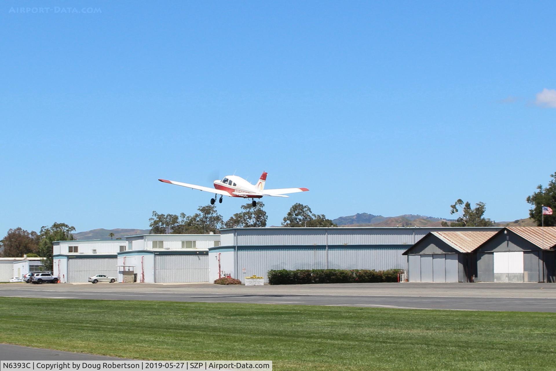 N6393C, 1978 Piper PA-28-161 Cherokee Warrior II C/N 28-7816419, 1978 Piper PA-28-161 WARRIOR II, Lycoming O-320-D3G 160 hp, takeoff climb Rwy 22