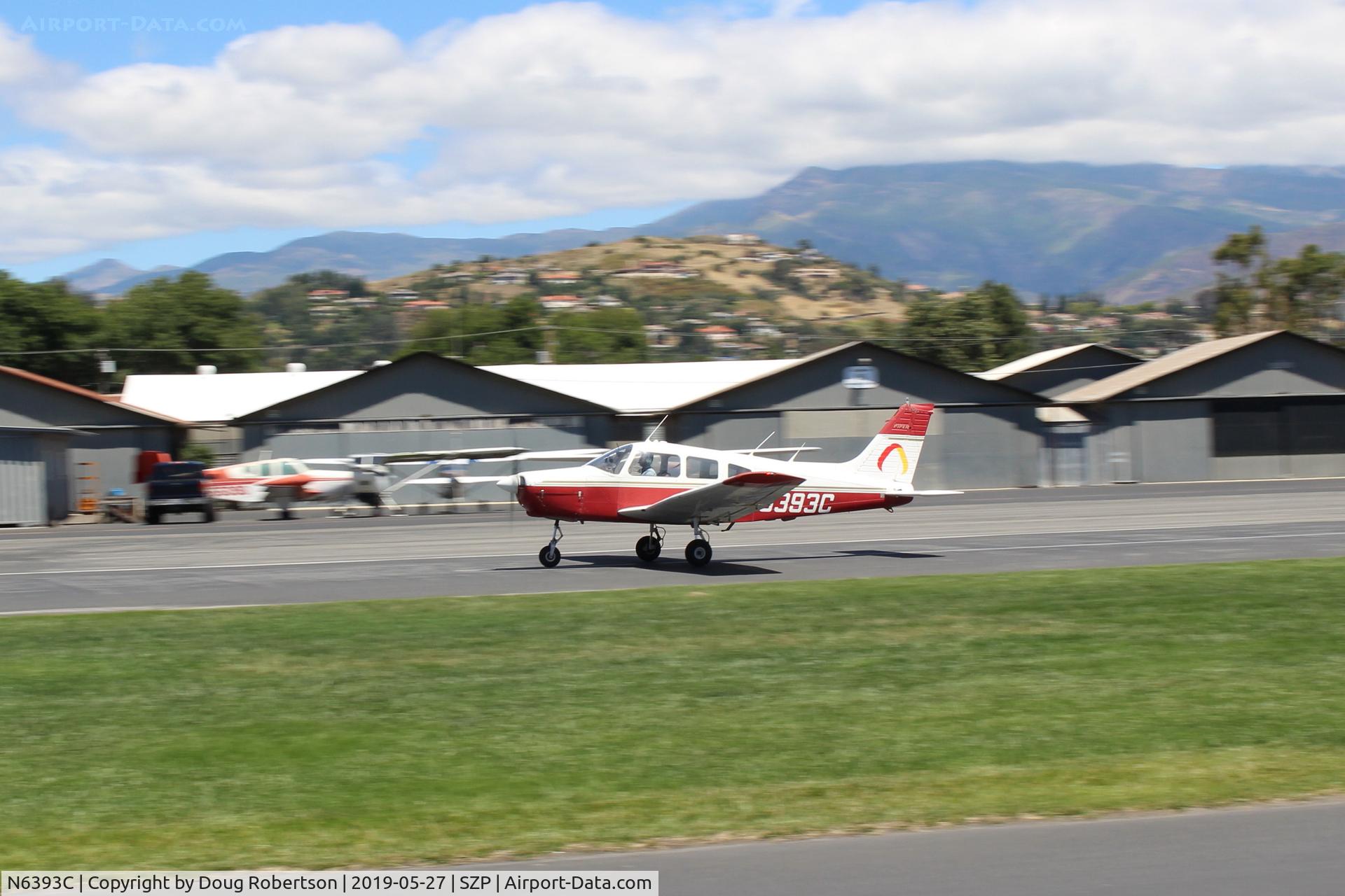 N6393C, 1978 Piper PA-28-161 Cherokee Warrior II C/N 28-7816419, 1978 Piper PA-28-161 Warrior II, Lycoming O-320-D3G 160 Hp, takeoff roll Rwy 22