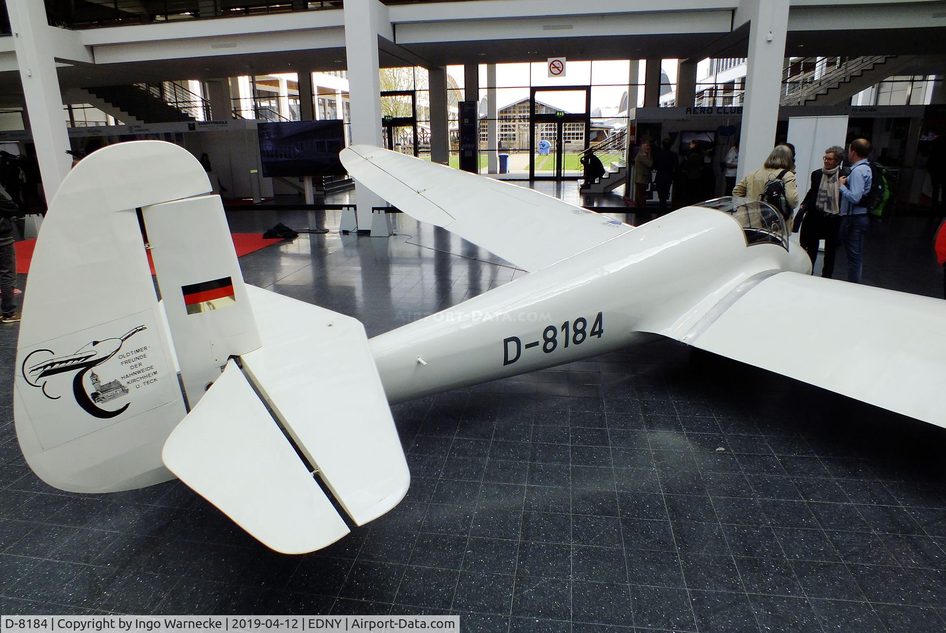 D-8184, 1951 Goppingen Gö 4 III Goevier C/N 409, Schempp-Hirth Göppingen Gö 4 III Goevier at the AERO 2019, Friedrichshafen