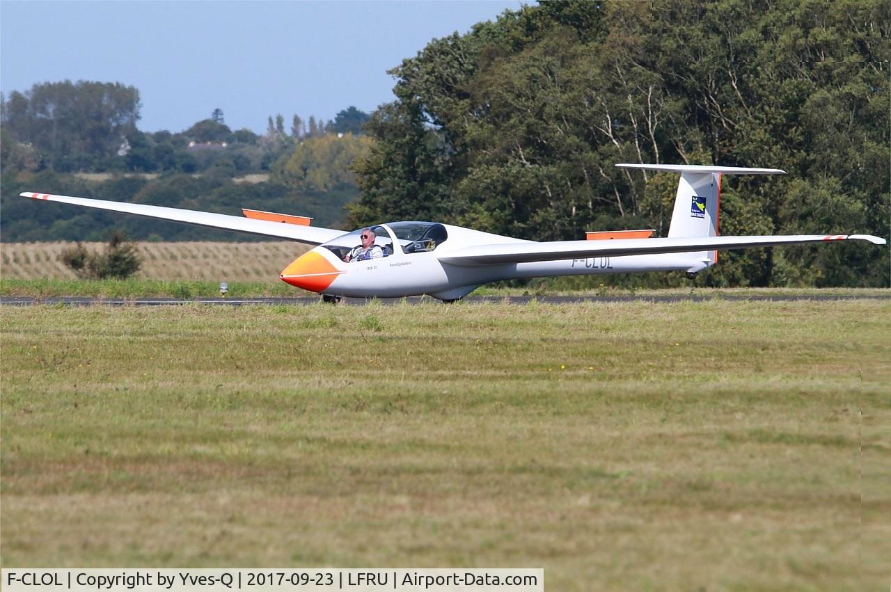 F-CLOL, 2012 Schleicher ASK-21 C/N 21517, Schleicher ASK 21, Landing, Morlaix-Ploujean airport (LFRU-MXN) Air show 2017