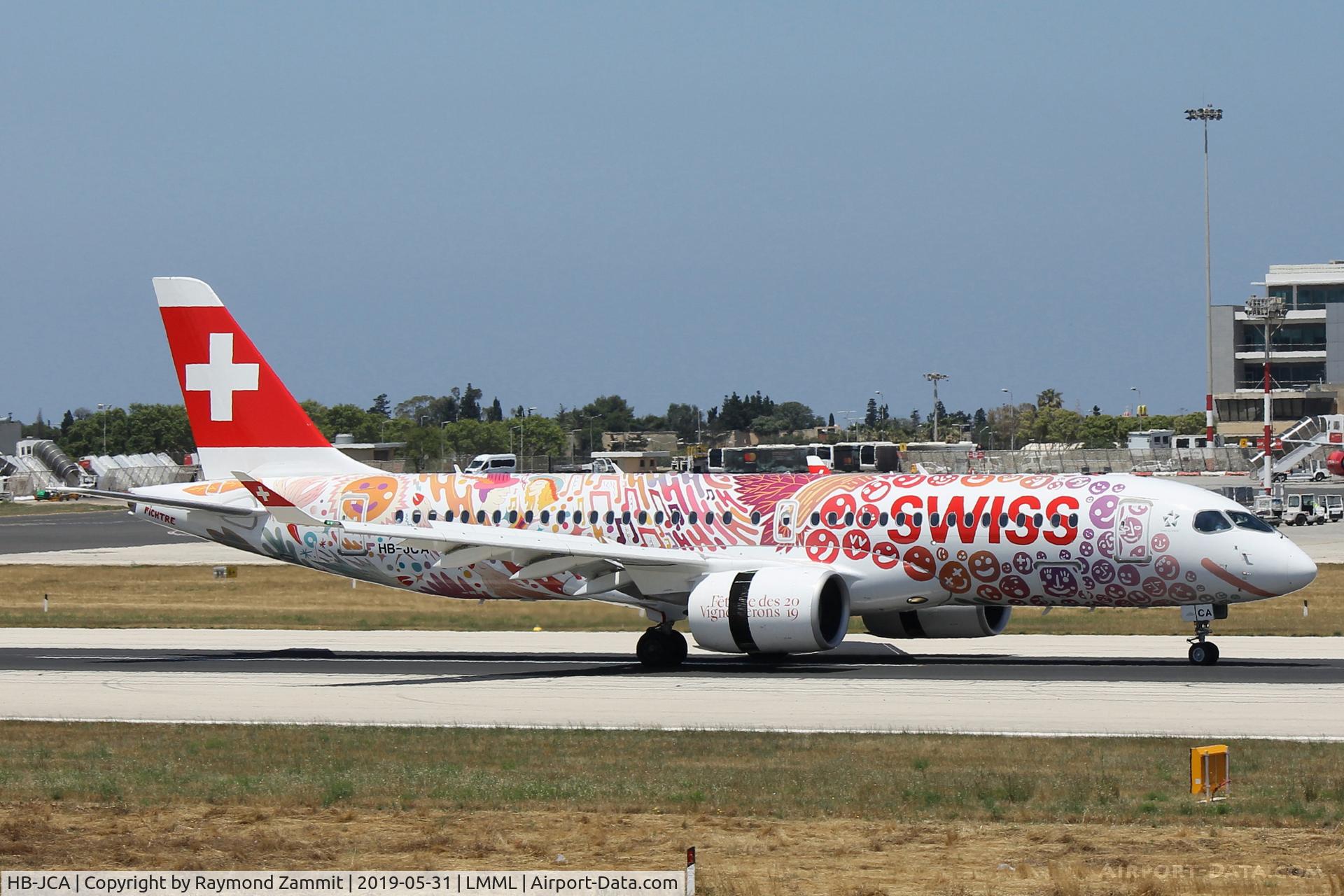 HB-JCA, 2017 Bombardier CSeries CS300 (BD-500-1A11) C/N 55010, Bombardier CS300 HB-JCA Swiss in colourful scheme!!