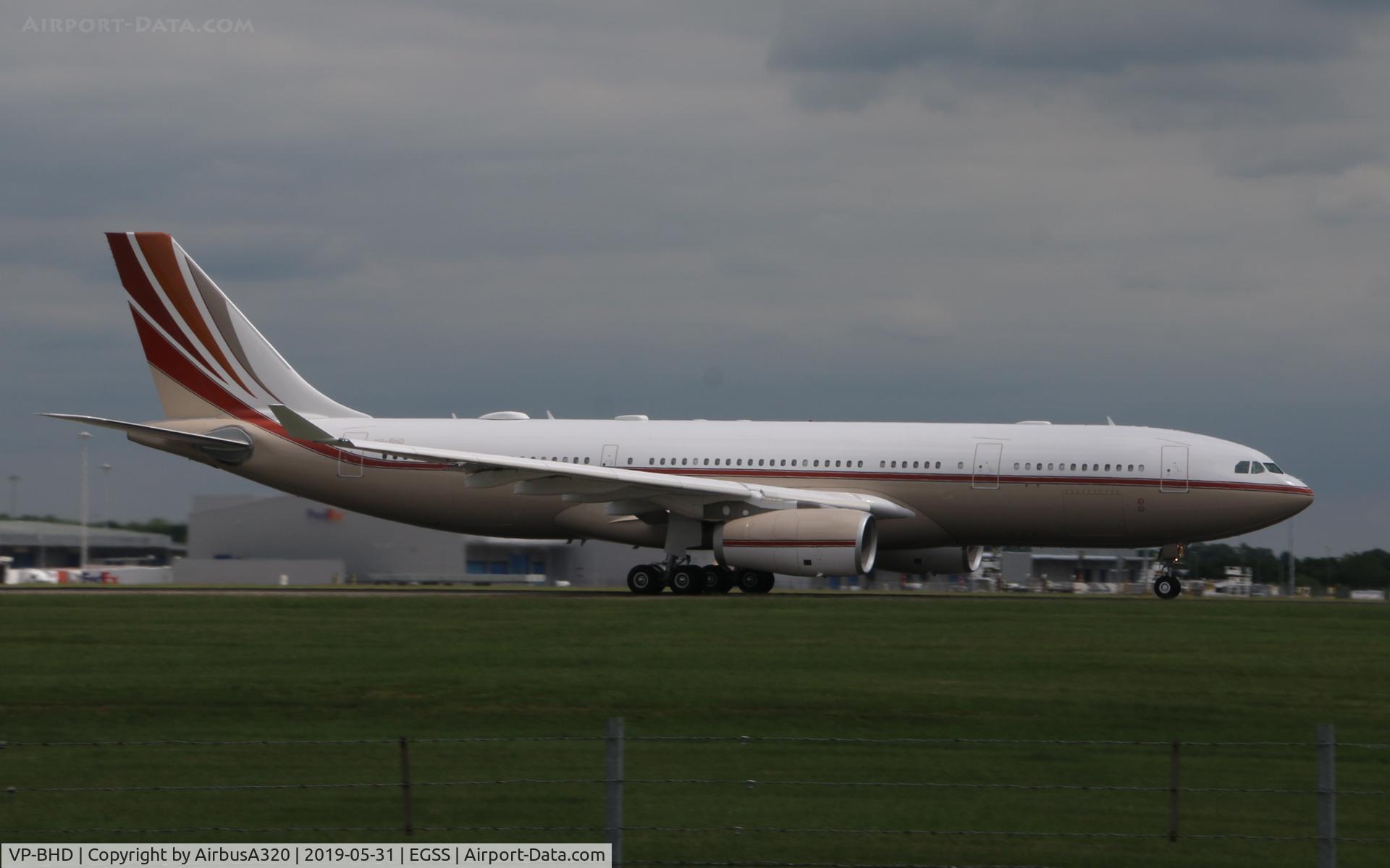 VP-BHD, 2016 Airbus A330-243ACJ C/N 1751, Departing London Stansted