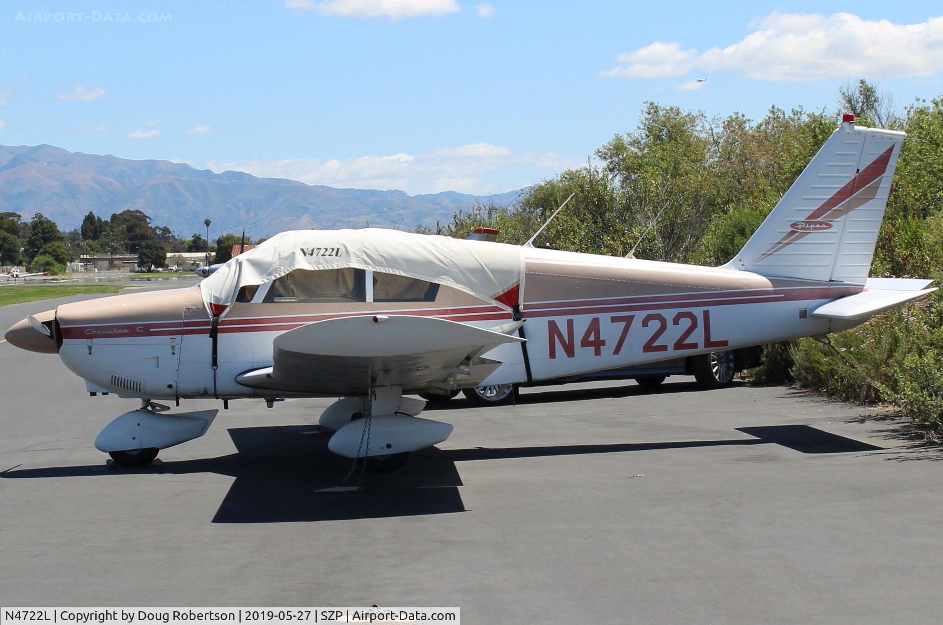 N4722L, 1967 Piper PA-28-180 C/N 28-4044, 1967 Piper PA-28-180 CHEROKEE, Lycoming O&VO-360 180 Hp