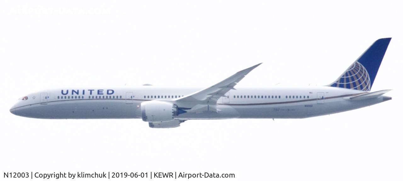 N12003, 2018 Boeing 787-10 Dreamliner Dreamliner C/N 40935, On approach to EWR