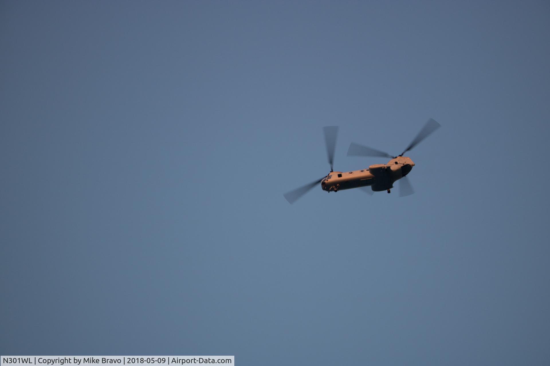 N301WL, Boeing Vertol CH-46E Sea Knight C/N 2470, N301WL over Cocoa Beach FL ... annoyingly low.