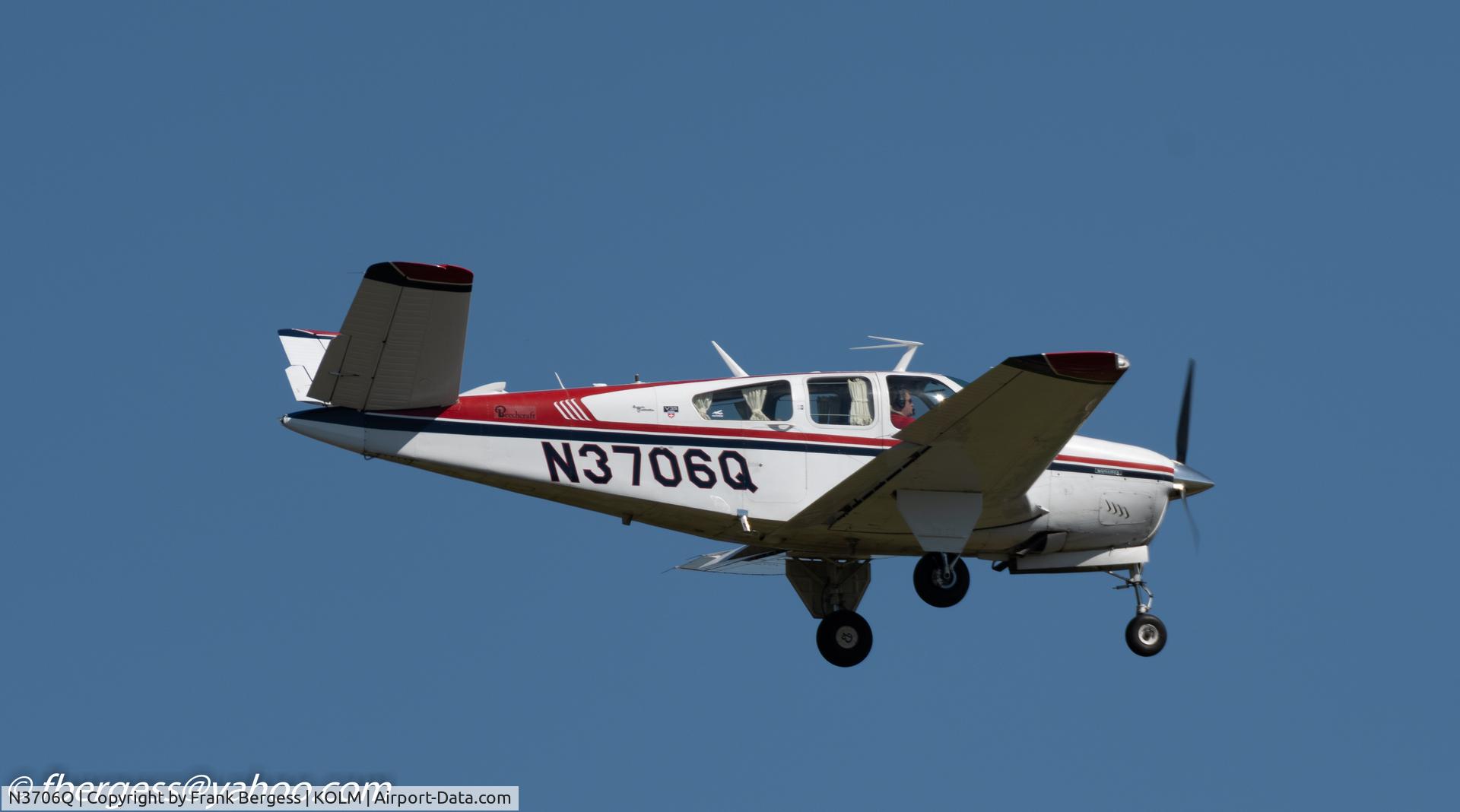 N3706Q, 1966 Beech V35 Bonanza C/N D-8367, Side back view