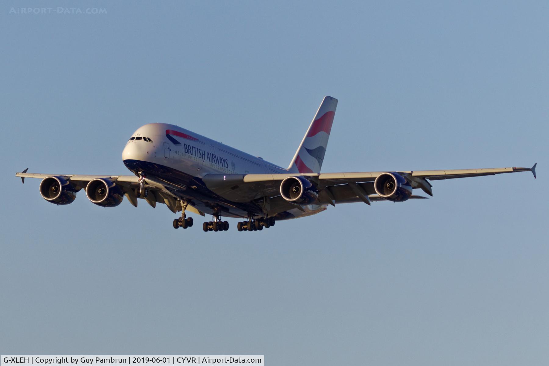 G-XLEH, 2014 Airbus A380-841 C/N 163, Landing