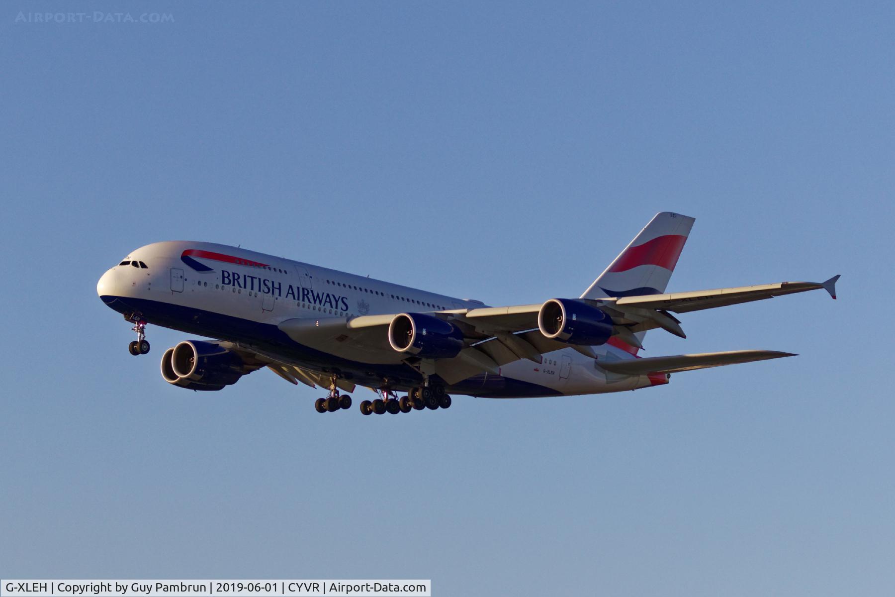 G-XLEH, 2014 Airbus A380-841 C/N 163, Landing