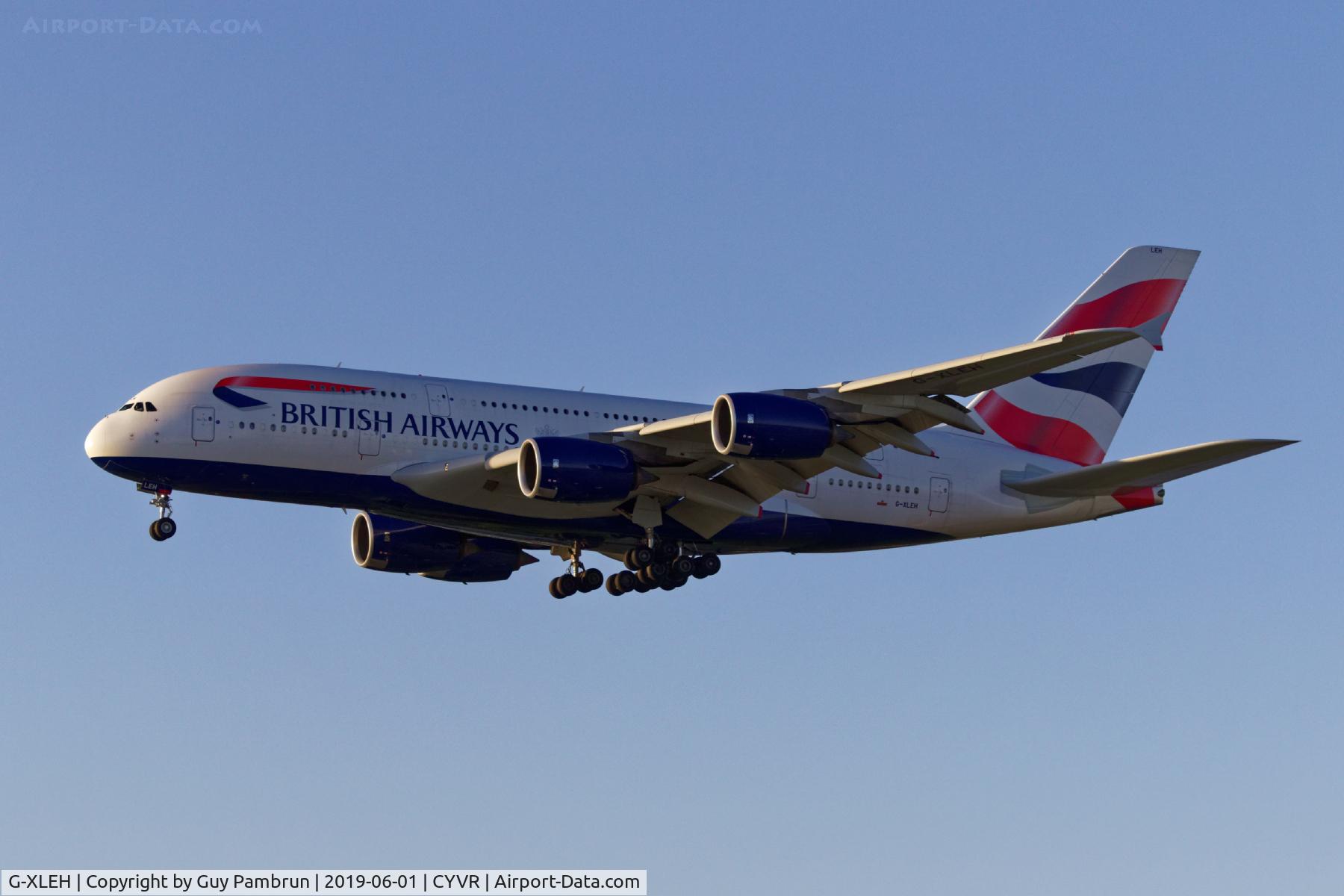 G-XLEH, 2014 Airbus A380-841 C/N 163, Landing