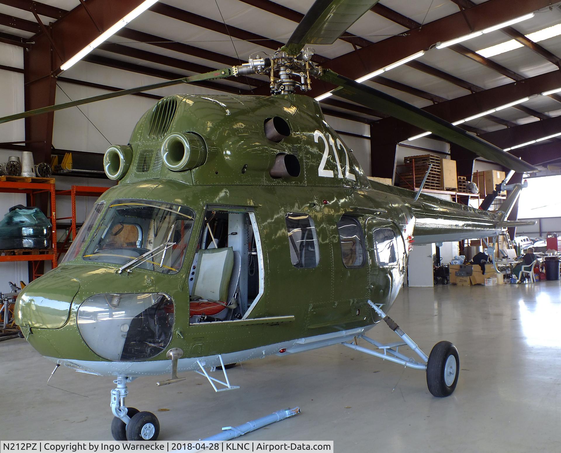 N212PZ, Mil MI-2 C/N 515249077, Mil Mi-2 HOPLITE in a hangar of the former Cold War Air Museum at Lancaster Regional Airport, Dallas County TX