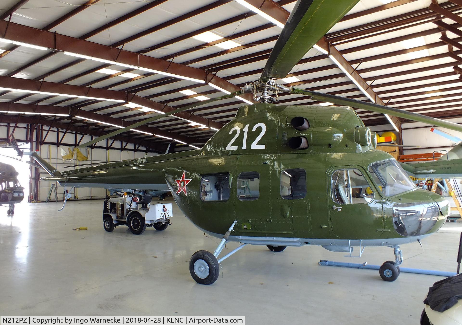 N212PZ, Mil MI-2 C/N 515249077, Mil Mi-2 HOPLITE in a hangar of the former Cold War Air Museum at Lancaster Regional Airport, Dallas County TX