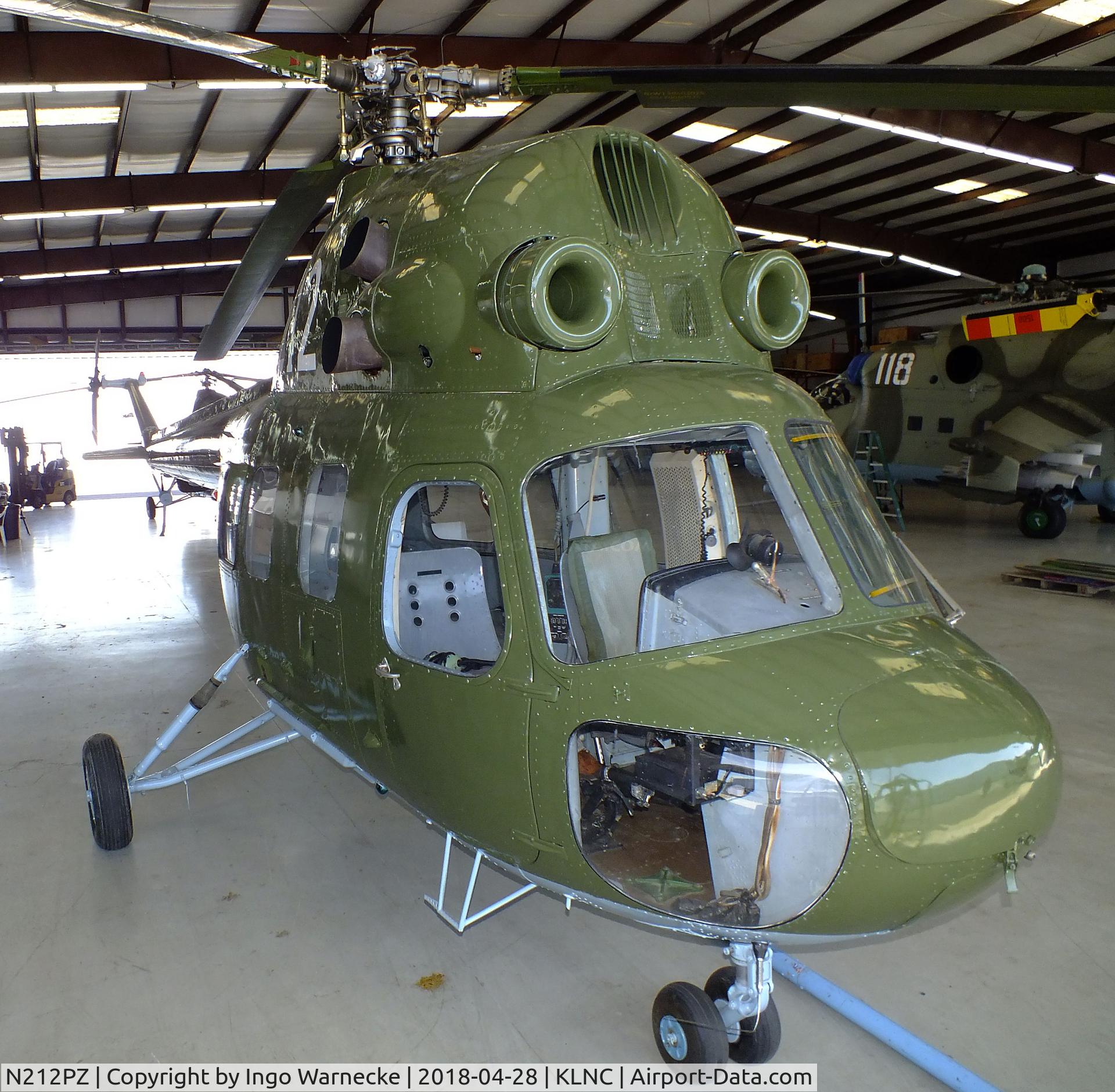 N212PZ, Mil MI-2 C/N 515249077, Mil Mi-2 HOPLITE in a hangar of the former Cold War Air Museum at Lancaster Regional Airport, Dallas County TX