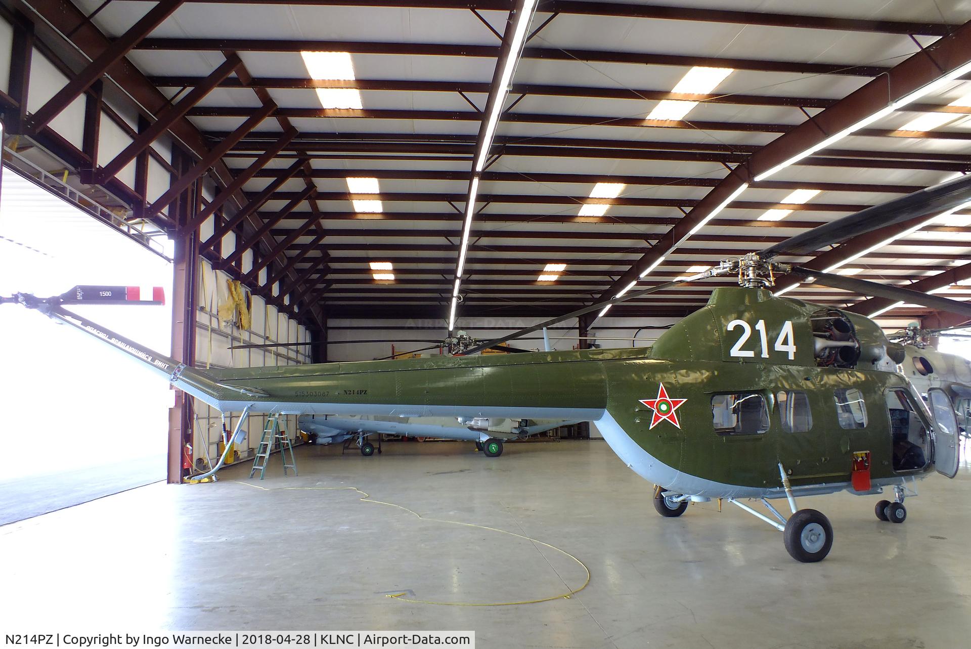 N214PZ, Mil Mi-2 Hoplite C/N 515303087, Mil Mi-2 HOPLITE in a hangar of the former Cold War Air Museum at Lancaster Regional Airport, Dallas County TX