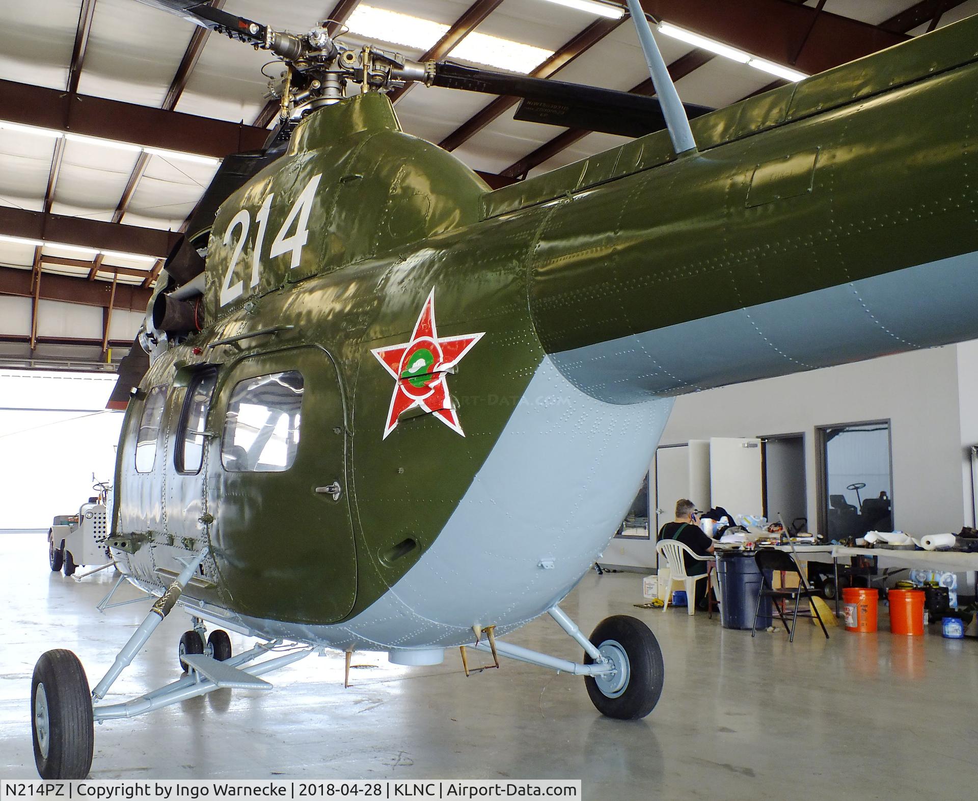N214PZ, Mil Mi-2 Hoplite C/N 515303087, Mil Mi-2 HOPLITE in a hangar of the former Cold War Air Museum at Lancaster Regional Airport, Dallas County TX