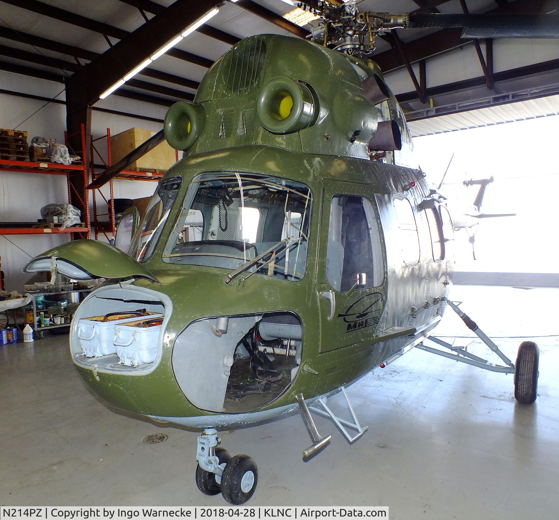 N214PZ, Mil Mi-2 Hoplite C/N 515303087, Mil Mi-2 HOPLITE in a hangar of the former Cold War Air Museum at Lancaster Regional Airport, Dallas County TX