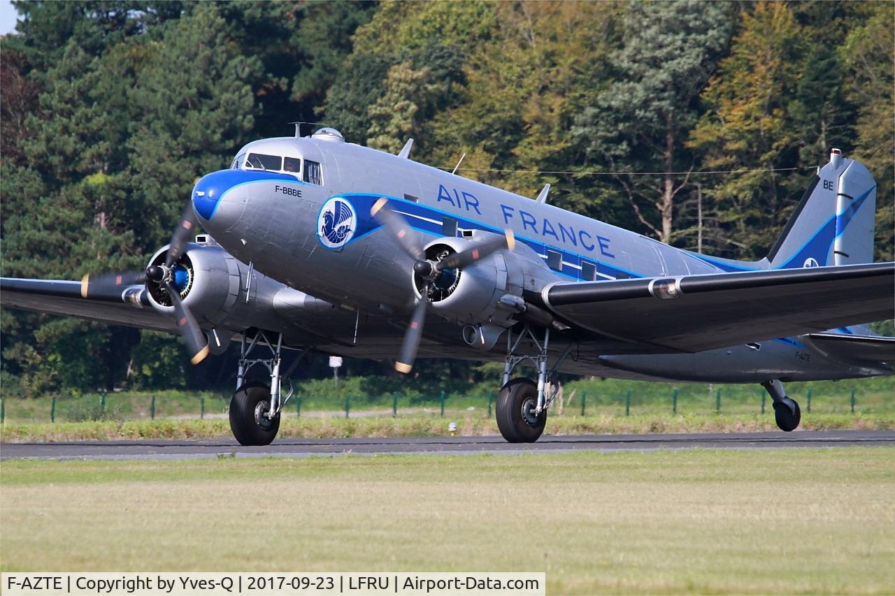 F-AZTE, 1943 Douglas C-47A-1-DL  Skytrain C/N 9172, Douglas C-47A Skytrain, Taxiing, Morlaix-Ploujean airport (LFRU-MXN) Air show 2017