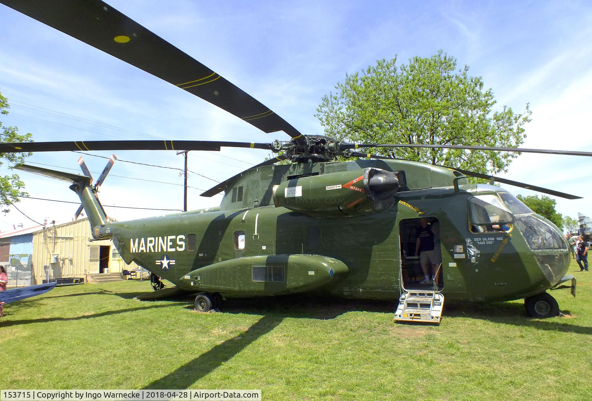 153715, Sikorsky CH-53A Sea Stallion C/N 65-105, Sikorsky CH-53D Sea Stallion at the Fort Worth Aviation Museum, Fort Worth TX