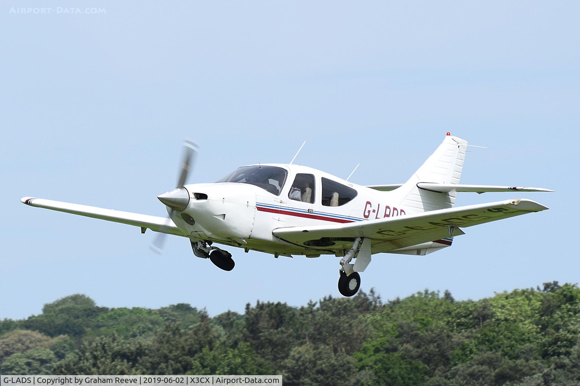 G-LADS, 1977 Rockwell Commander 114 C/N 14314, Departing from Northrepps.