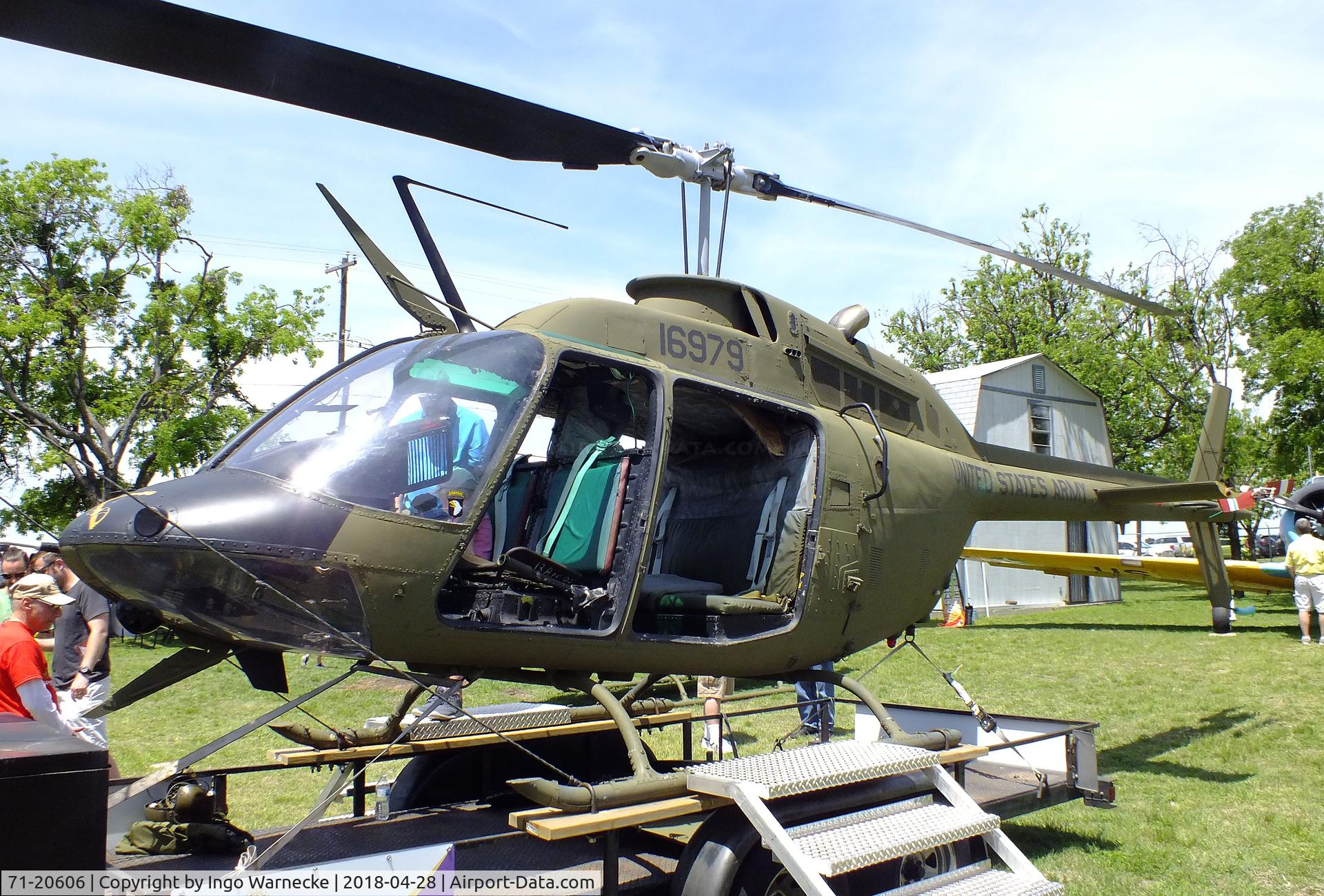 71-20606, 1971 Bell OH-58A Kiowa C/N 41467, Bell OH-58A Kiowa at the Fort Worth Aviation Museum, Fort Worth TX