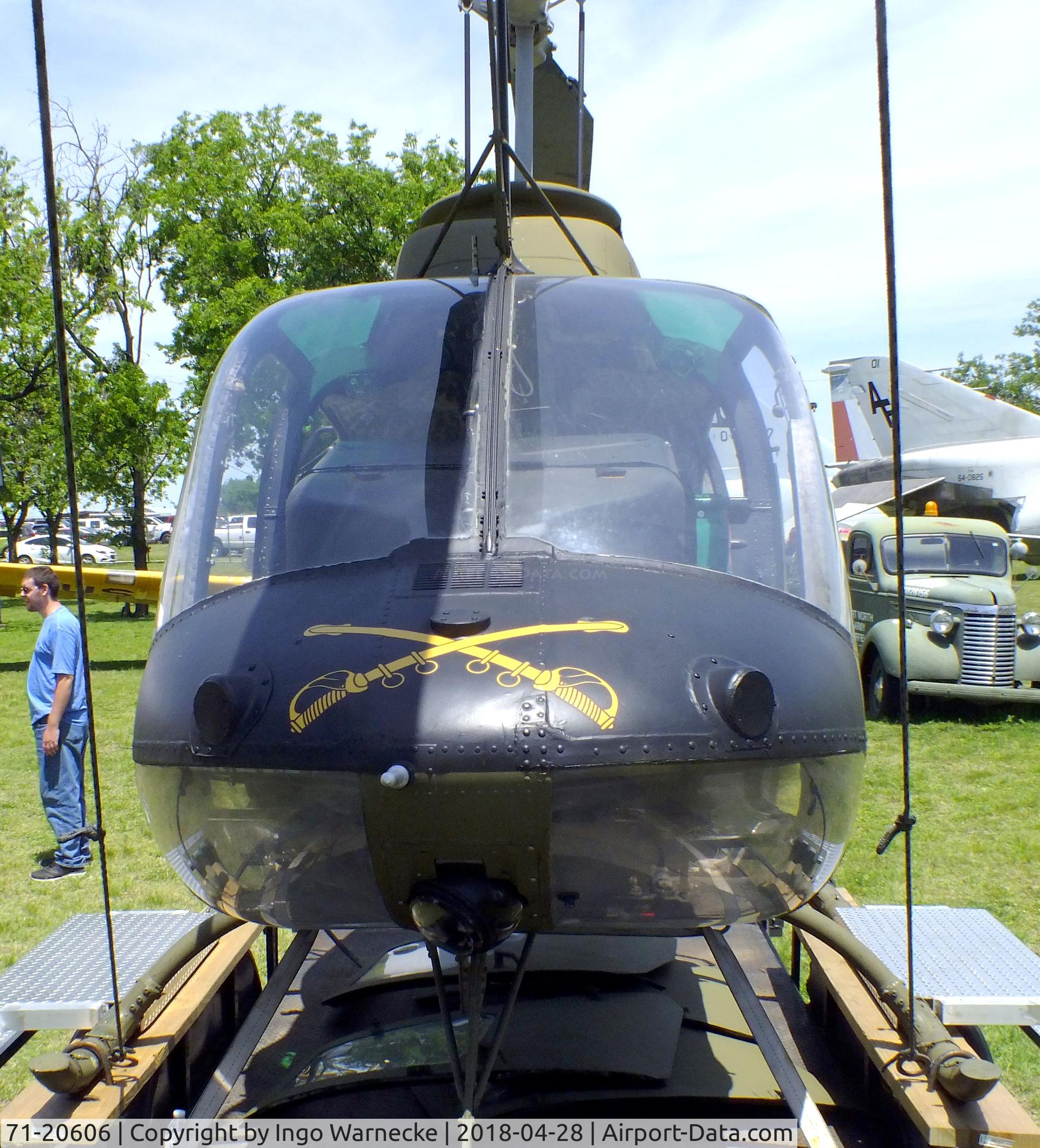 71-20606, 1971 Bell OH-58A Kiowa C/N 41467, Bell OH-58A Kiowa at the Fort Worth Aviation Museum, Fort Worth TX