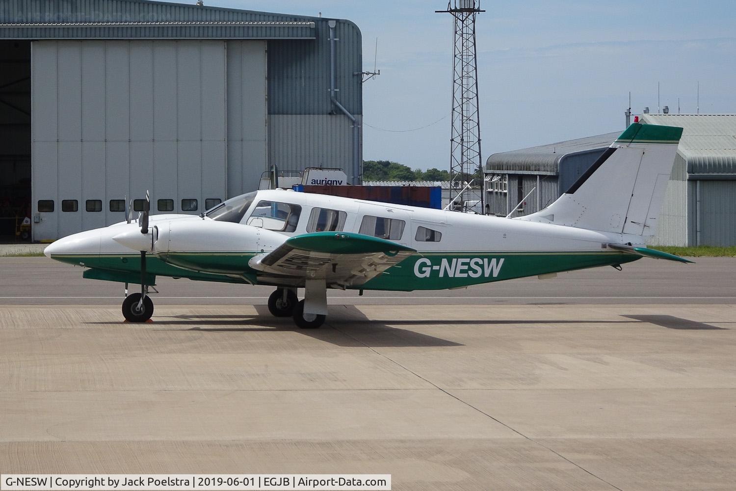G-NESW, 1982 Piper PA-34-220T C/N 34-8233072, Guernsey airport