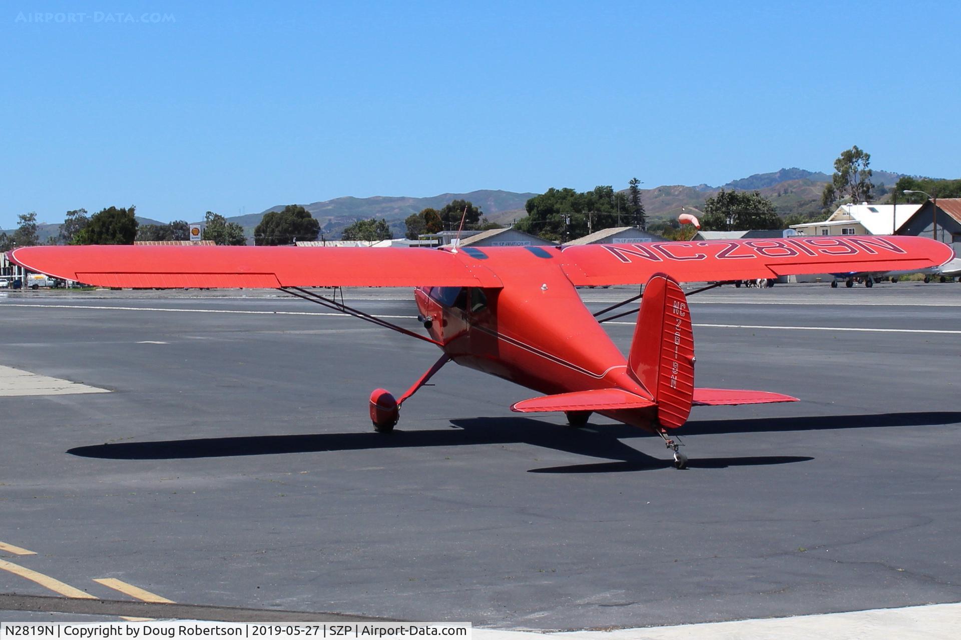 N2819N, 1947 Cessna 140 C/N 13080, 1947 Cessna 140, Continental C85 85 Hp, taxi