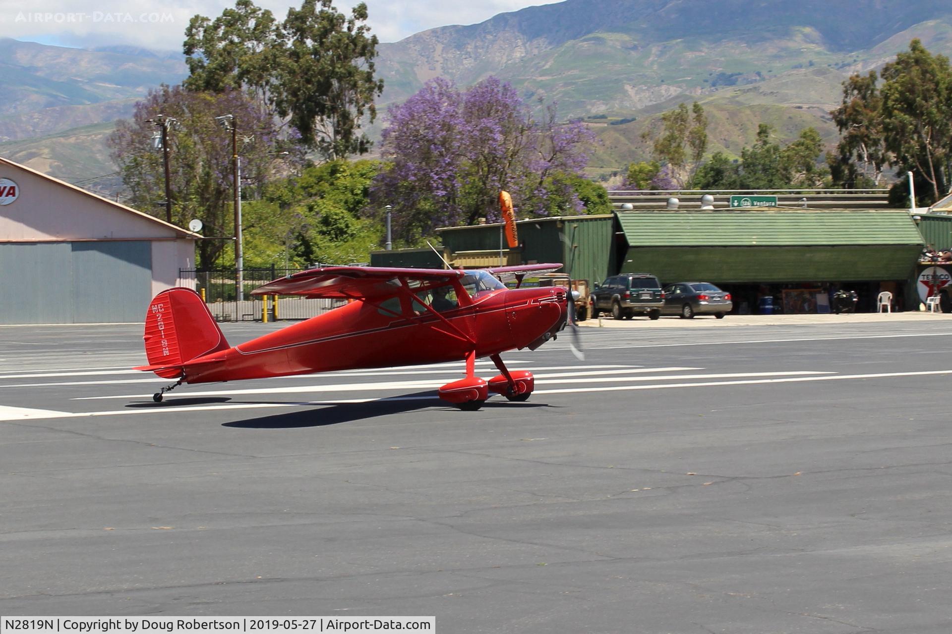 N2819N, 1947 Cessna 140 C/N 13080, 1947 Cessna 140, Continental C85 85 Hp, taxi