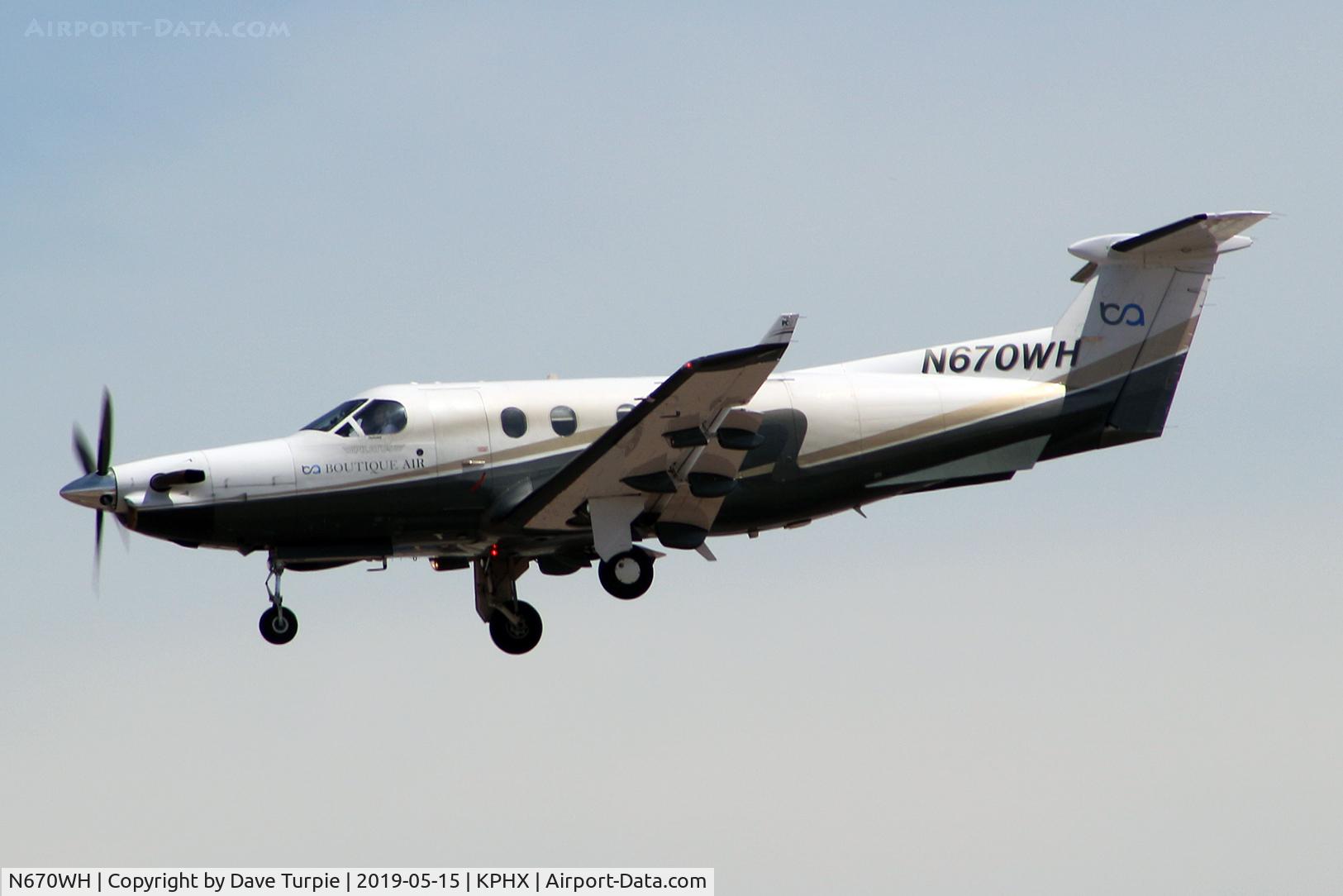 N670WH, 2005 Pilatus PC-12/45 C/N 670, Boutique Air