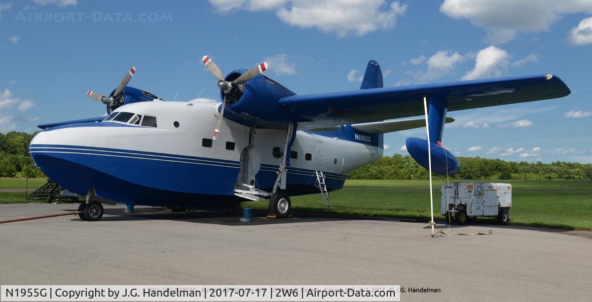 N1955G, 1954 Grumman HU-16C (UF-1) Albatross Albatross C/N 406, At St. Mary's County Airport MD.  Recently crashed at sea.  All aboard rescued.