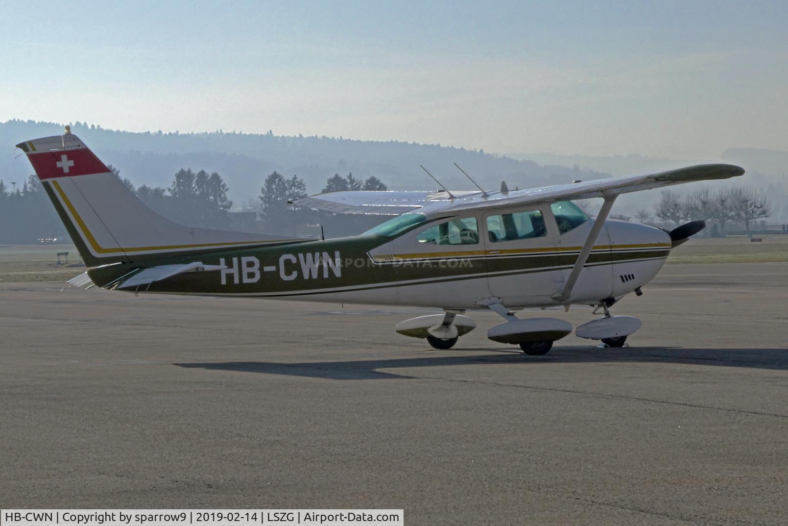HB-CWN, 1973 Cessna 182P Skylane Skylane C/N 18261794, At Grenchen