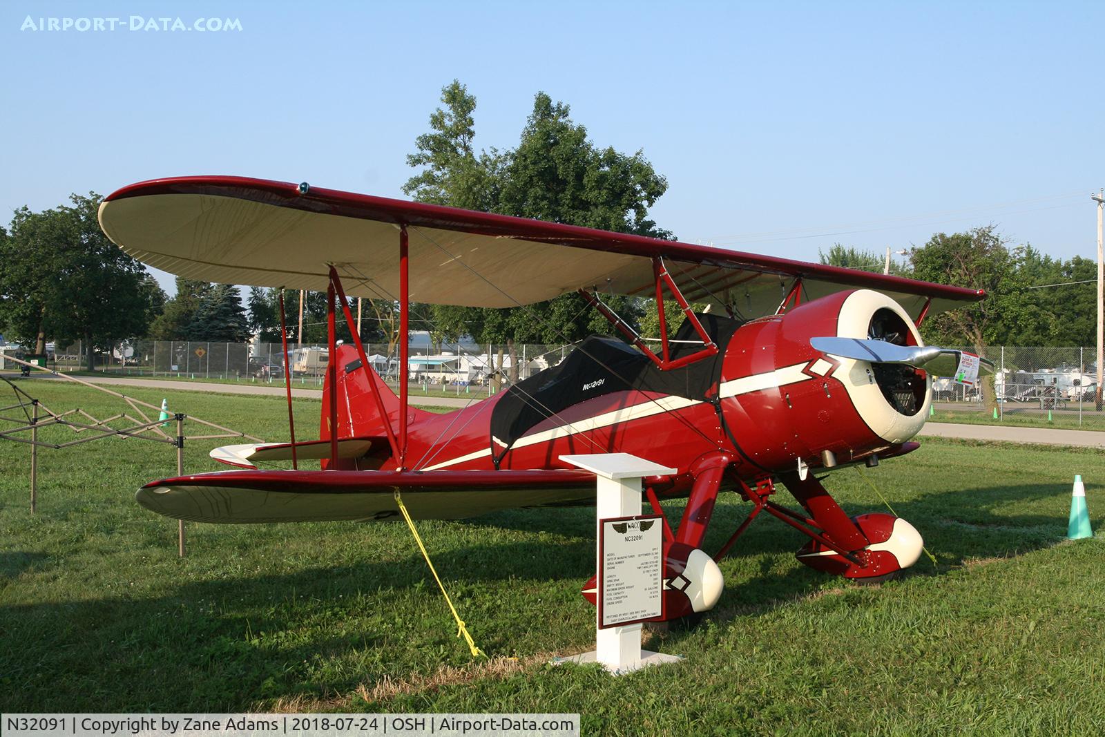 N32091, 1947 Waco UPF-7 C/N 5723, At the 2018 EAA AirVenture - Oshkosh, Wisconsin