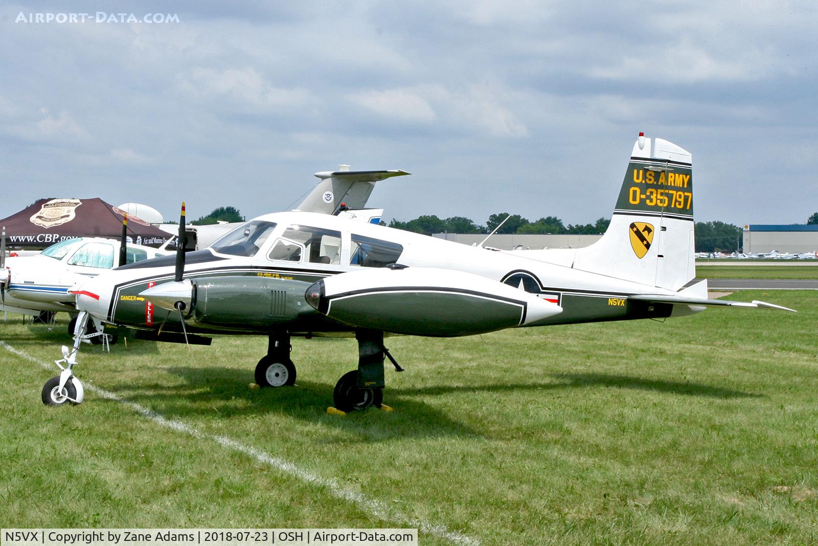 N5VX, 1958 Cessna 310C C/N 35797, At the 2018 EAA AirVenture - Oshkosh, Wisconsin
