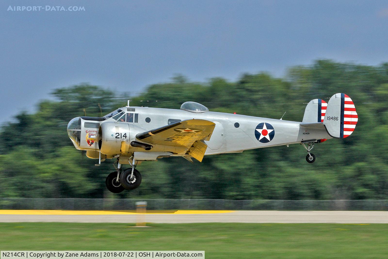 N214CR, 1958 Beech AT-11 Kansan C/N 912, At the 2018 EAA AirVenture - Oshkosh, Wisconsin