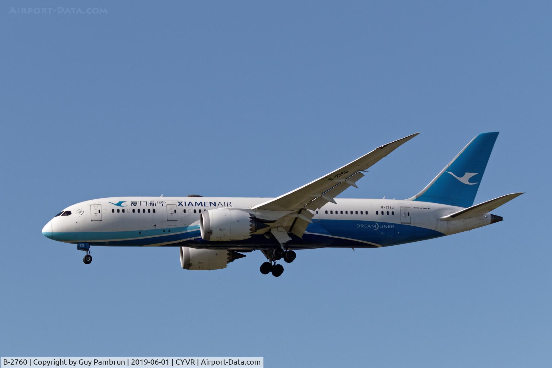 B-2760, 2015 Boeing 787-8 Dreamliner C/N 41540, Landing