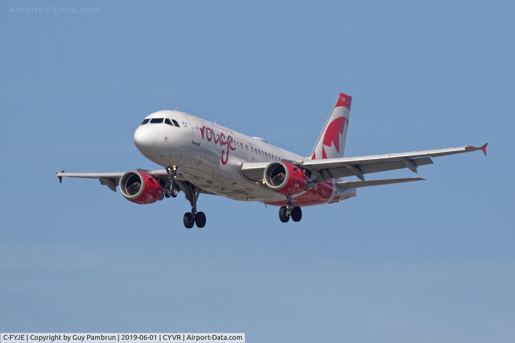 C-FYJE, 1996 Airbus A319-114 C/N 656, Landing