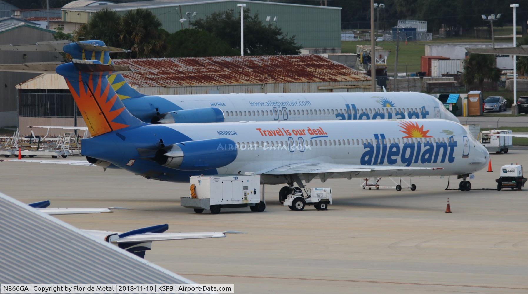 N866GA, 1989 McDonnell Douglas MD-83 (DC-9-83) C/N 49910, Allegiant