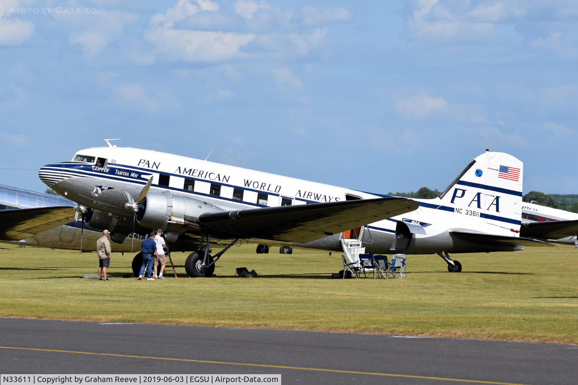 N33611, 1945 Douglas DC-3C (C-47B-50-DK) C/N 34378, Parked at Duxford.