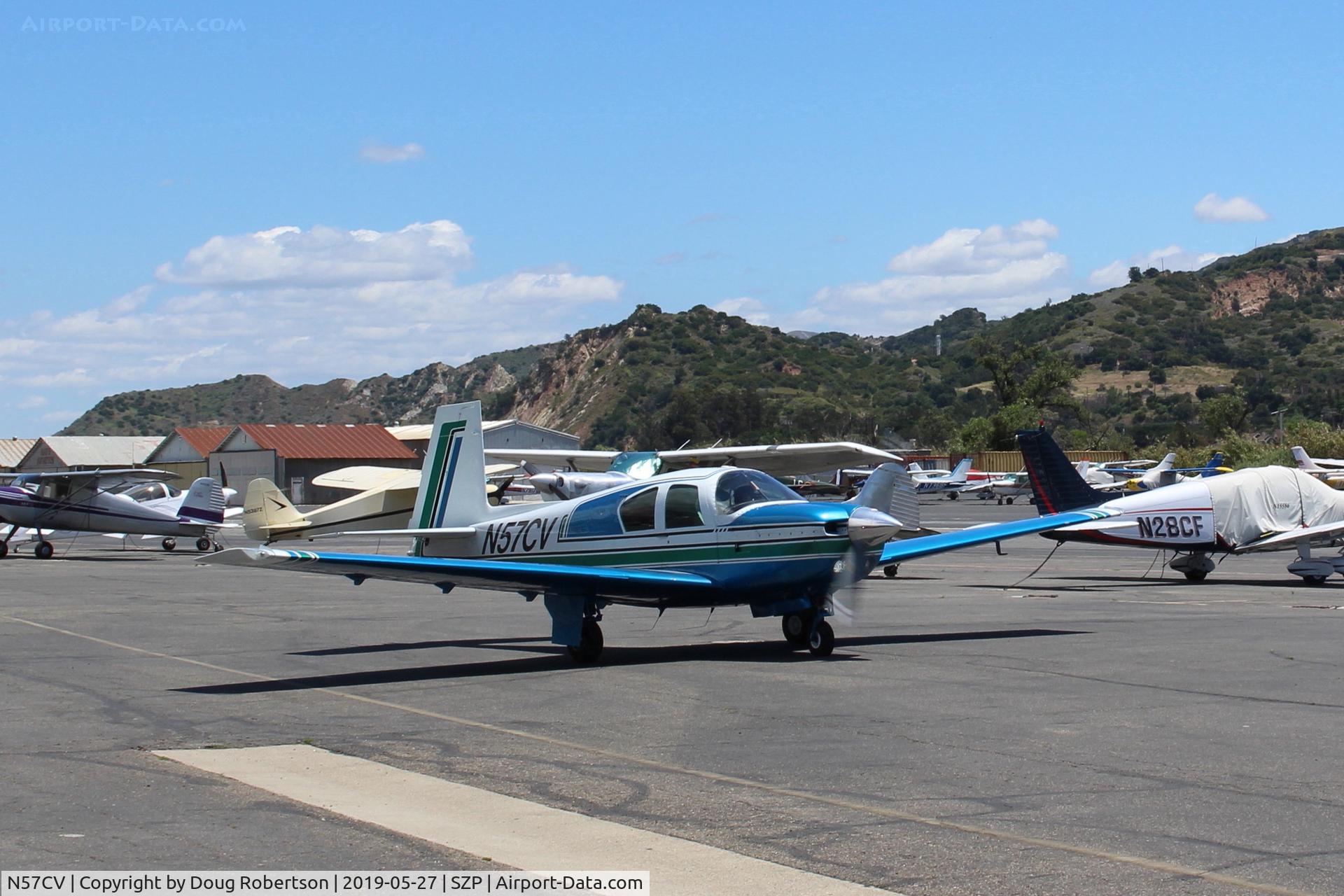 N57CV, 1963 Mooney M20C Ranger C/N 2634, 1963 Mooney M20C Mark 21, Lycoming O&VO-360 180 Hp, not a Ranger until 1970 model year, taxi
