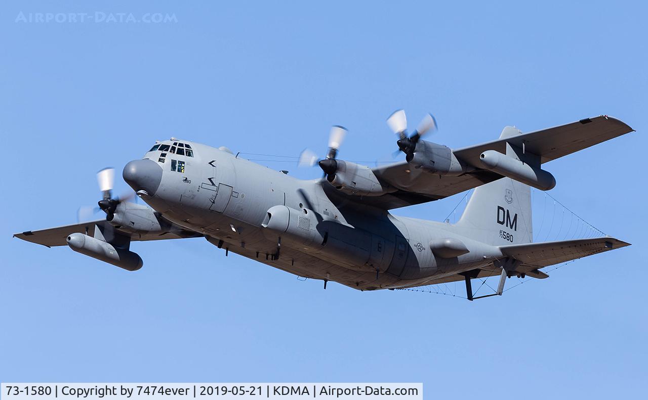 73-1580, 1973 Lockheed EC-130H Compass Call C/N 382-4542, BATT 24 departing Davis-Monthan