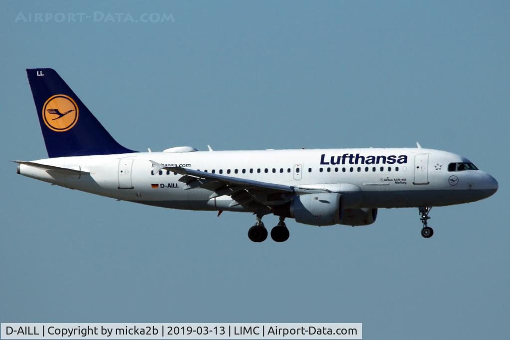 D-AILL, 1997 Airbus A319-114 C/N 689, Landing