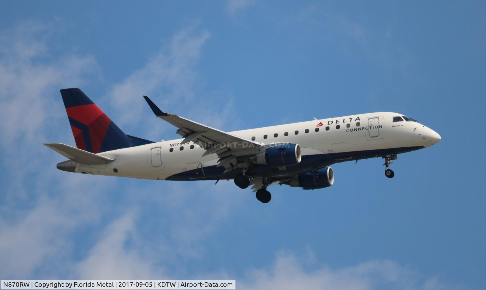 N870RW, 2006 Embraer 170SU (ERJ-170-100SU) C/N 17000138, Delta Connection